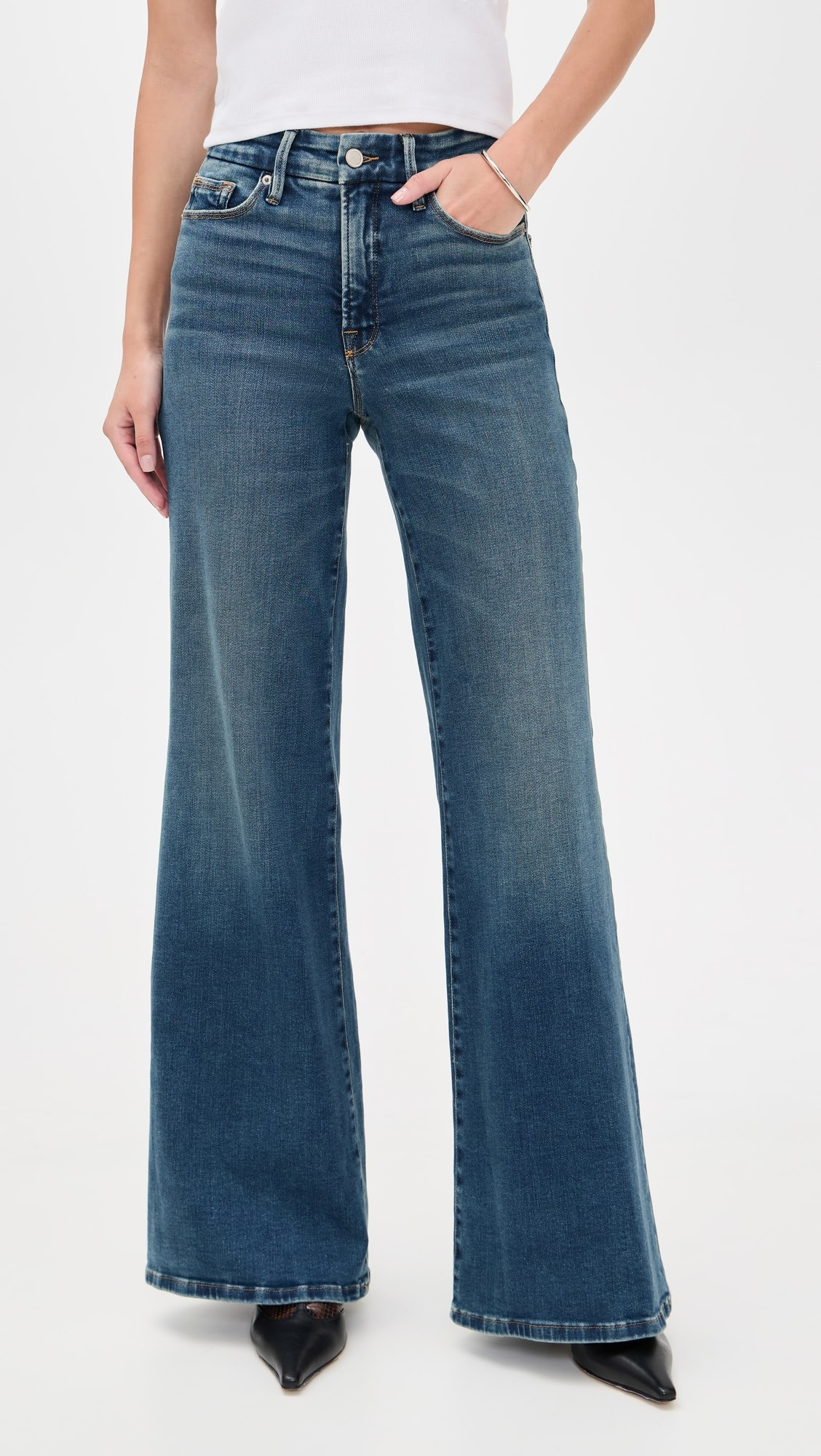 Soft Tech Good Waist Palazzo Jeans | Shopbop