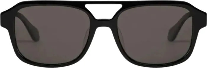 Hanalei 55mm Low Nose Bridge Wide Width Polarized Top Bar Sunglasses | Nordstrom