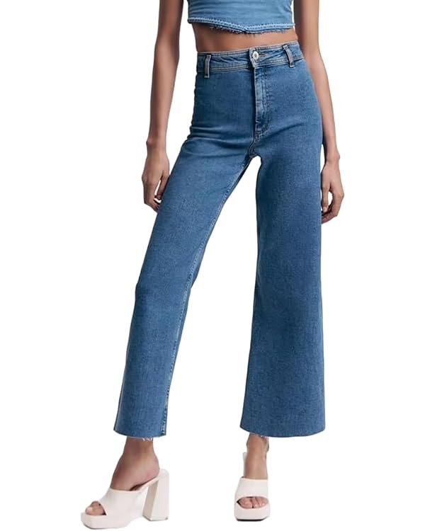 Women's Wide Leg Jeans High Waisted Stretchy Trendy Casual Versatile Work Denim Pants Trousers 20... | Amazon (US)
