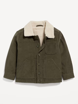 Unisex Sherpa-Lined Corduroy Shacket for Toddler | Old Navy (US)