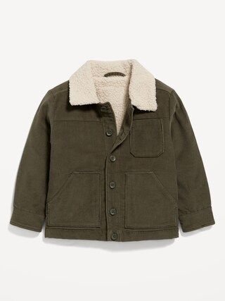 Unisex Sherpa-Lined Corduroy Shacket for Toddler | Old Navy (US)