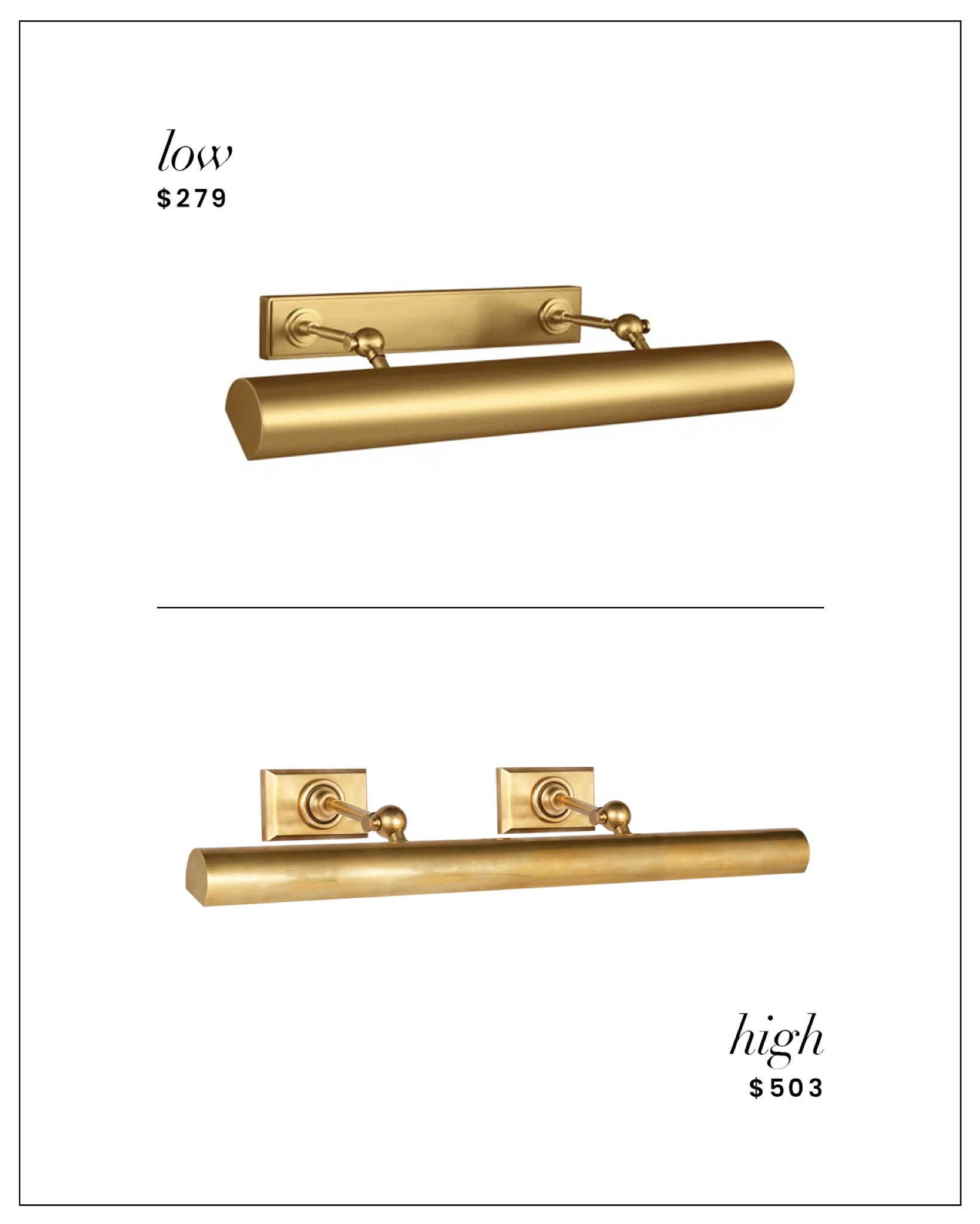 High / Low - Visual Comfort antique brass picture light 

@wayfair #wayfair #wayfairpartner 

#LTKHome