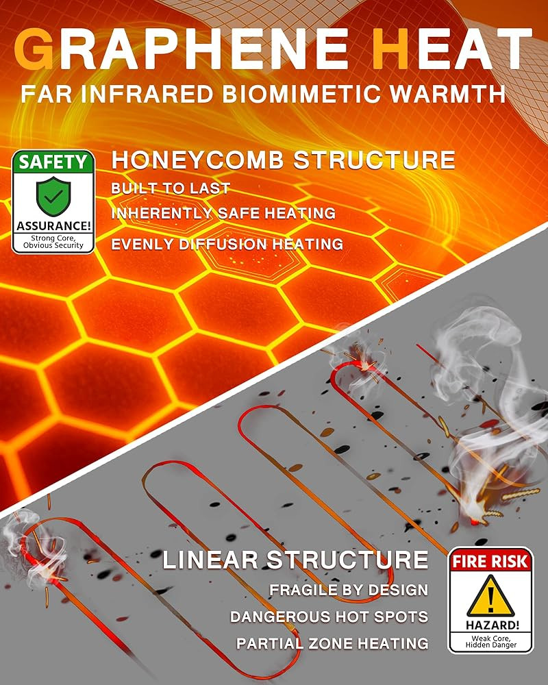 Wulcea Graphene Heated Scarf For Women 5V2A 6000mAh Fast Charge Large Capacity Battery | Amazon (US)