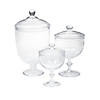 7" - 11 3/4" Apothecary Clear Plastic Jars with Lids - 3 Pc. | Oriental Trading Company