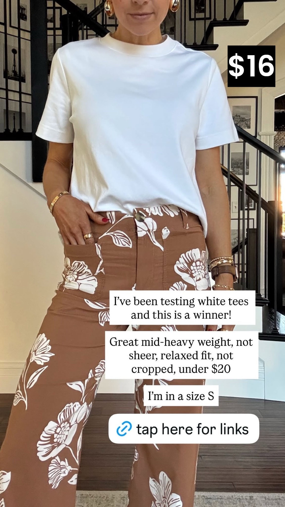 @oldnavy white tee size small- 100% cotton and not sheer! 

#LTKootd #LTKgrwm