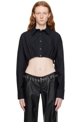 Black Cropped Shirt | SSENSE