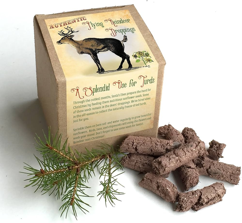 Authentic Flying Reindeer Droppings (Sunflower Seed Pellets Packaged as Reindeer Poop for Christm... | Amazon (US)