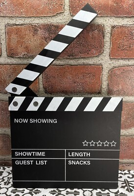 TV Movie Film Clap Board Slate Cut Prop Director Black Clapper - New, Home Decor | eBay US