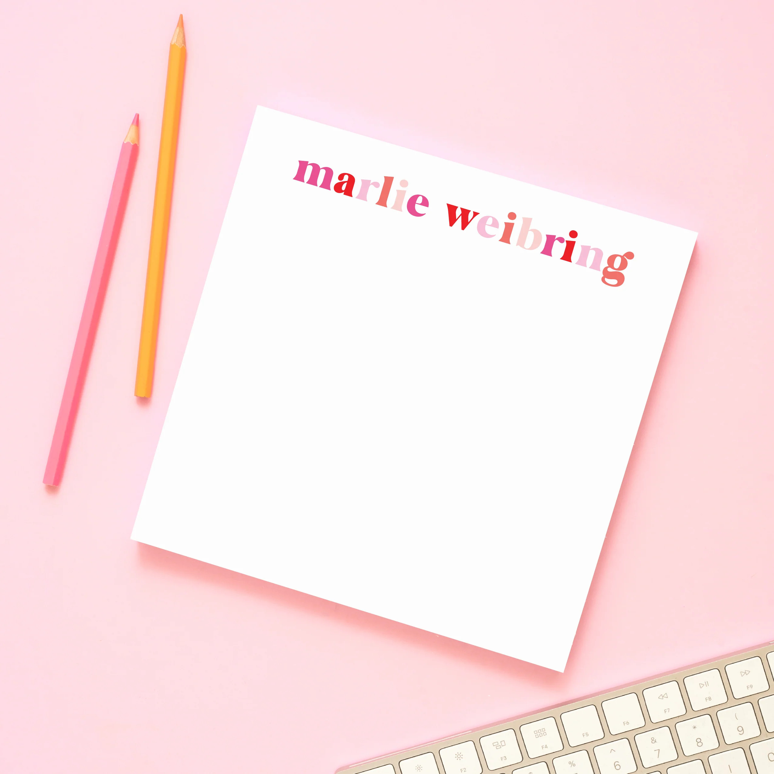 Personalized Valentine's Day Multicolored Notepad | Joy Creative Shop