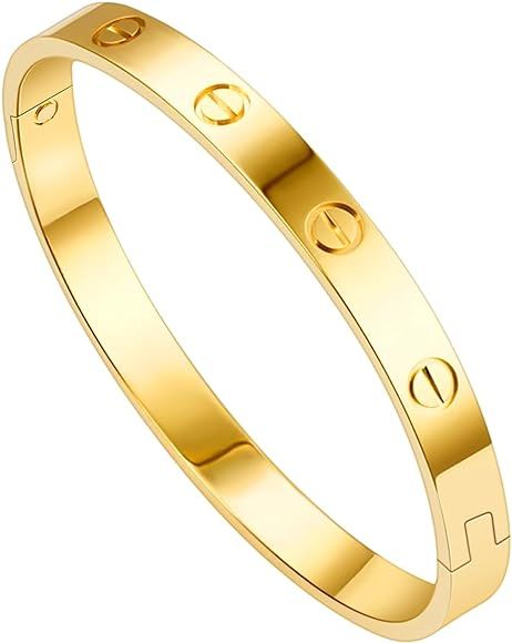 VON Damen Gold,Silber Edelstahl Diamanten Liebe Armband Premium Hypoallergenen Medizinischen Chir... | Amazon (DE)