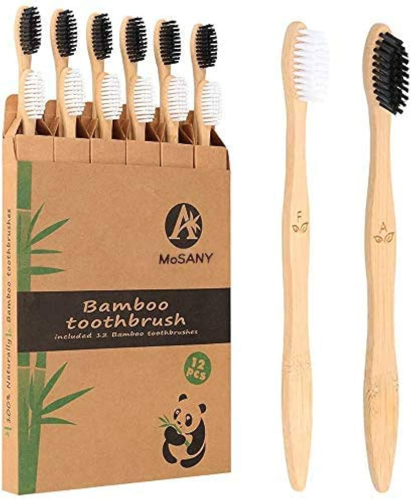 12 pack Bamboo Toothbrushes, Biodegradable Bamboo Toothbrush, BPA Free Soft Bristles Toothbrushes... | Amazon (CA)