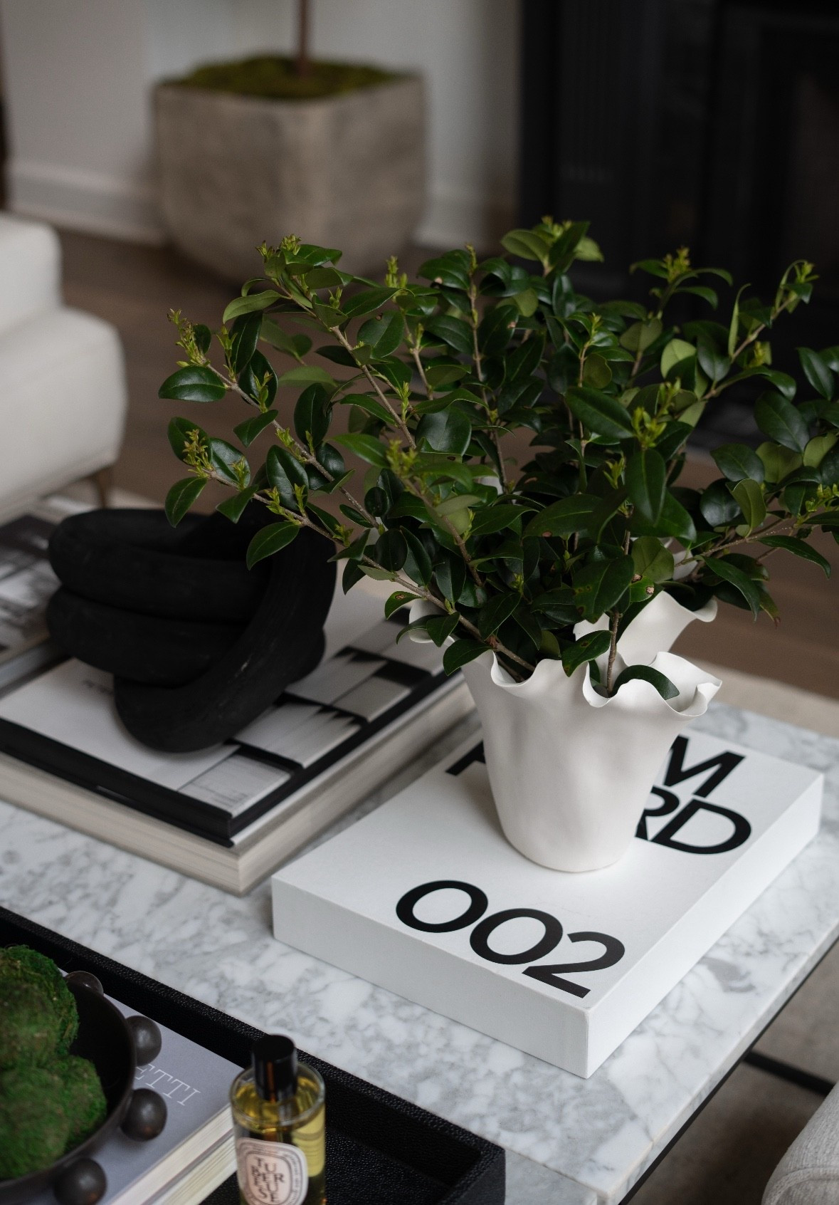 Spring has come to the coffee table!  Fresh cut greenery, floral shaped vases, the smell of Tubereuse bring Spring into the living room perfectly! 


#LTKHome #LTKSpringSale #LTKSeasonal