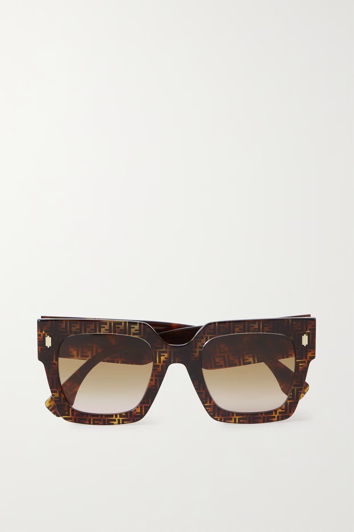 Fendi - Square-frame Printed Tortoiseshell Acetate Sunglasses - one size | NET-A-PORTER (US)