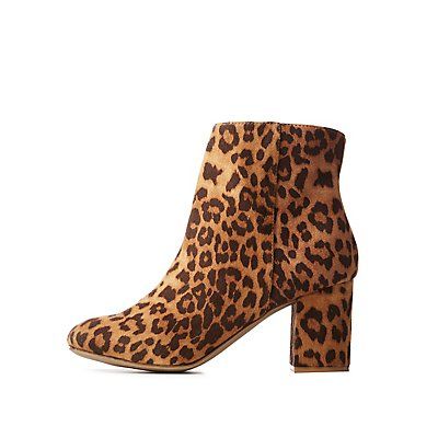 Leopard Print Booties | Charlotte Russe