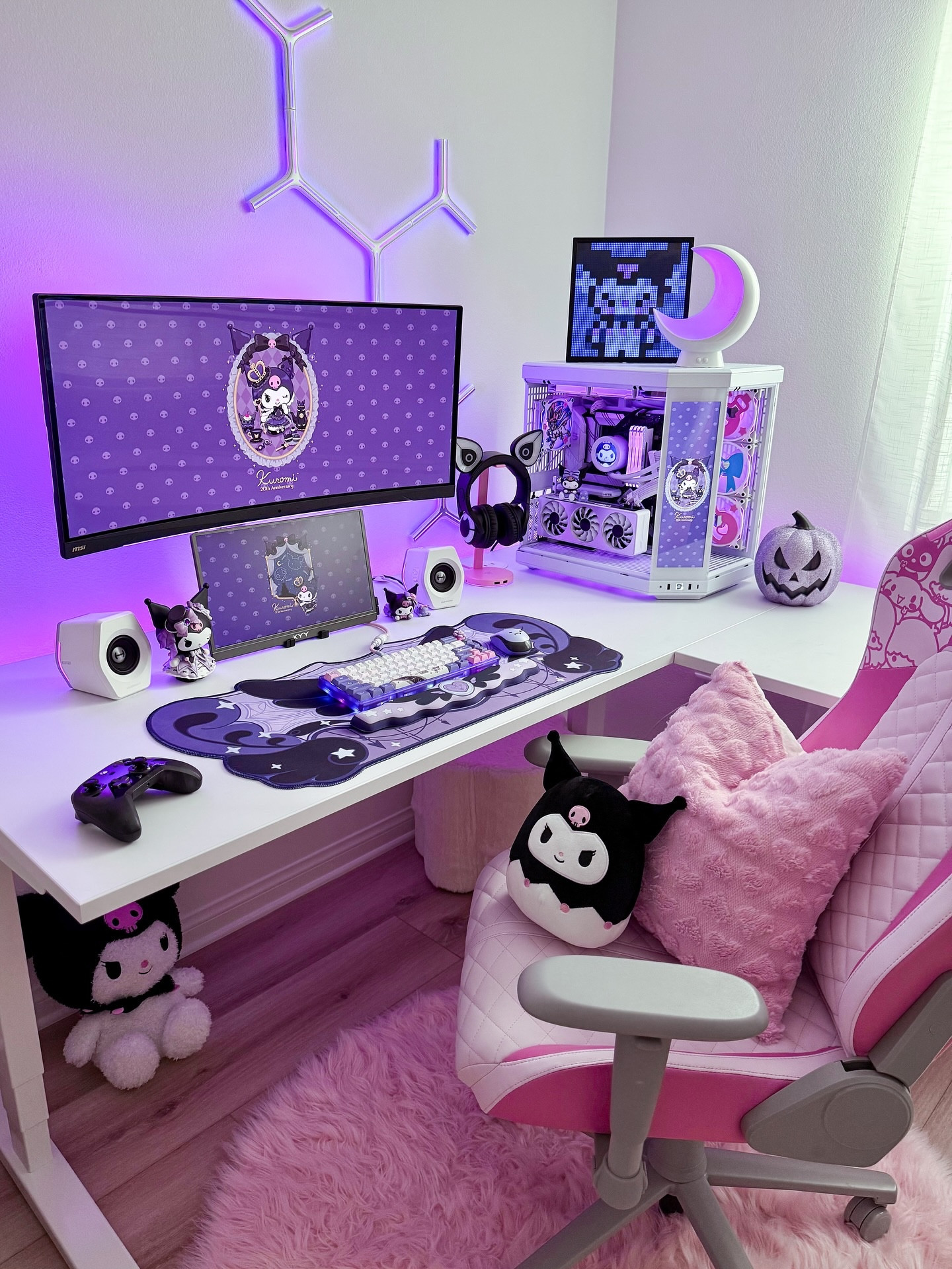 HAPPY BIRTHDAY TO QUEEN KUROMI! 💕🖤 Are you celebrating Kuromi Day today? 😍 I threw together this last minute themed gaming setup before the festivities begin~ 👻✨ Do you have any plans for Kuromi’s birthday or Halloween tonight? 🎃

I linked the items featured below with similar products + alternatives for anything that is no longer available! 💕

💜👻💜👻💜👻💜

Kuromi gaming setup, PC build, Sanrio, Halloween gaming setup, Halloween desk setup, Halloween decoration ideas, fall decorations, gaming PC, Kuromi plush, Halloween plushies, RGB lighting, PC parts, HYTE PC build, Gigabyte GPU, Funko Pop, Hot Topic

#LTKSeasonal #LTKHalloween #LTKHome