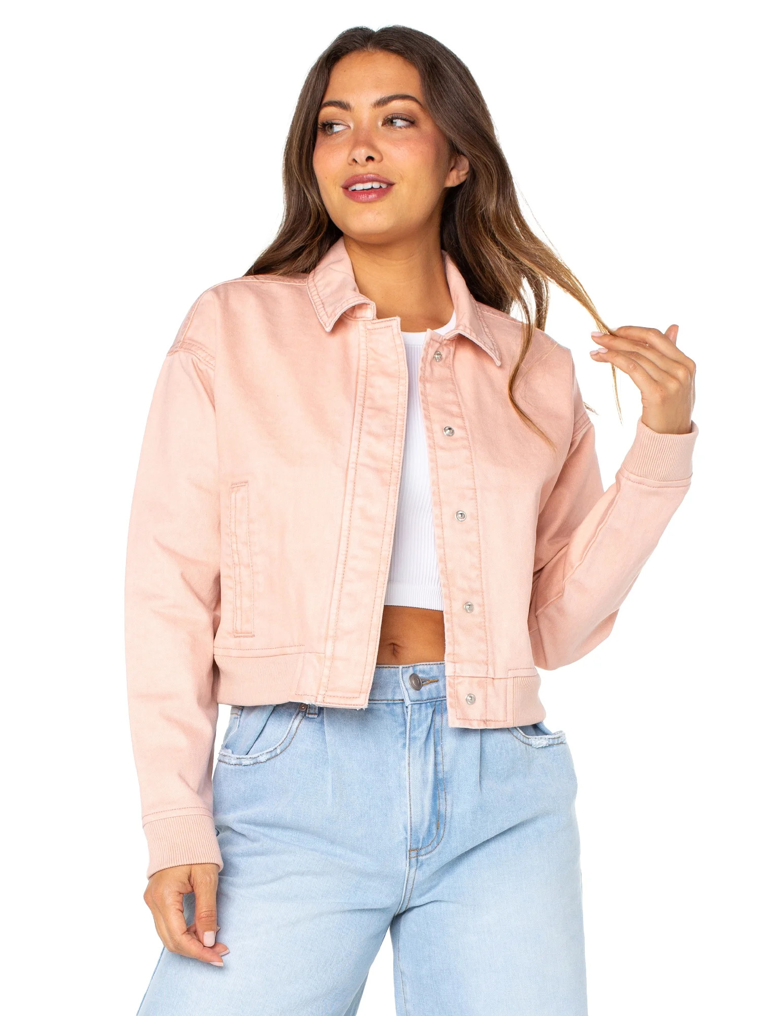 Celebrity Pink Juniors Bomber with Rib Knit Waist (Size XXS-XXXL) | Walmart (US)
