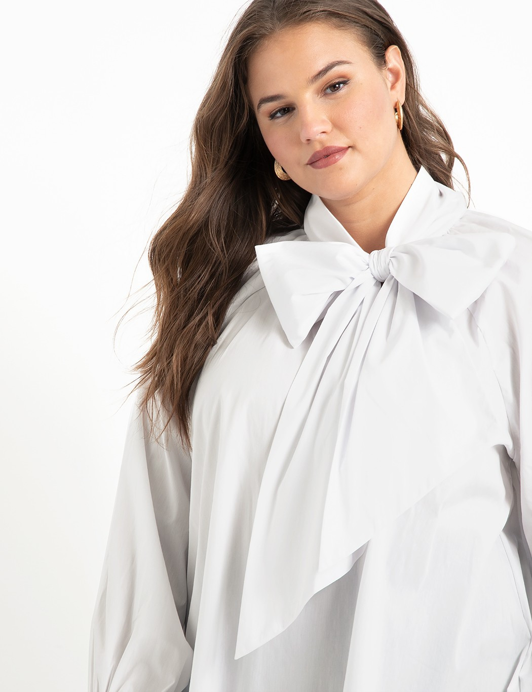 Poplin Bow Top | Eloquii