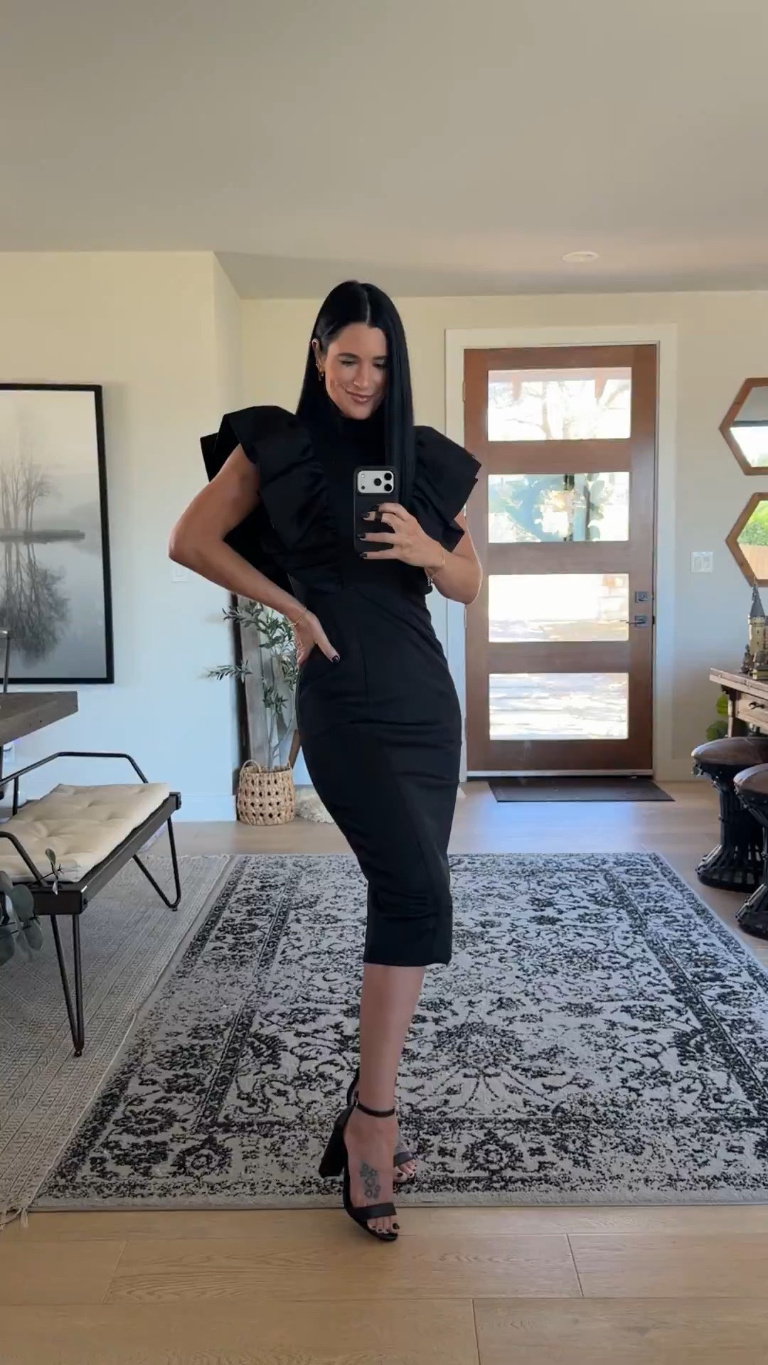 This stunning black midi dress from @AKIRA  is back in stock in all sizes! I’m in the small.

Linked some other fun dresses for Fall!