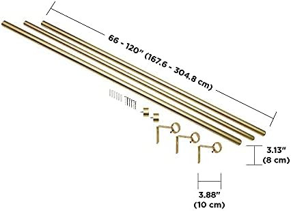 Umbra 245976-104-REM Cappa Curtain Rod – 1-Inch Drapery Rod Extends from 66 to 120 Inches, Incl... | Amazon (US)