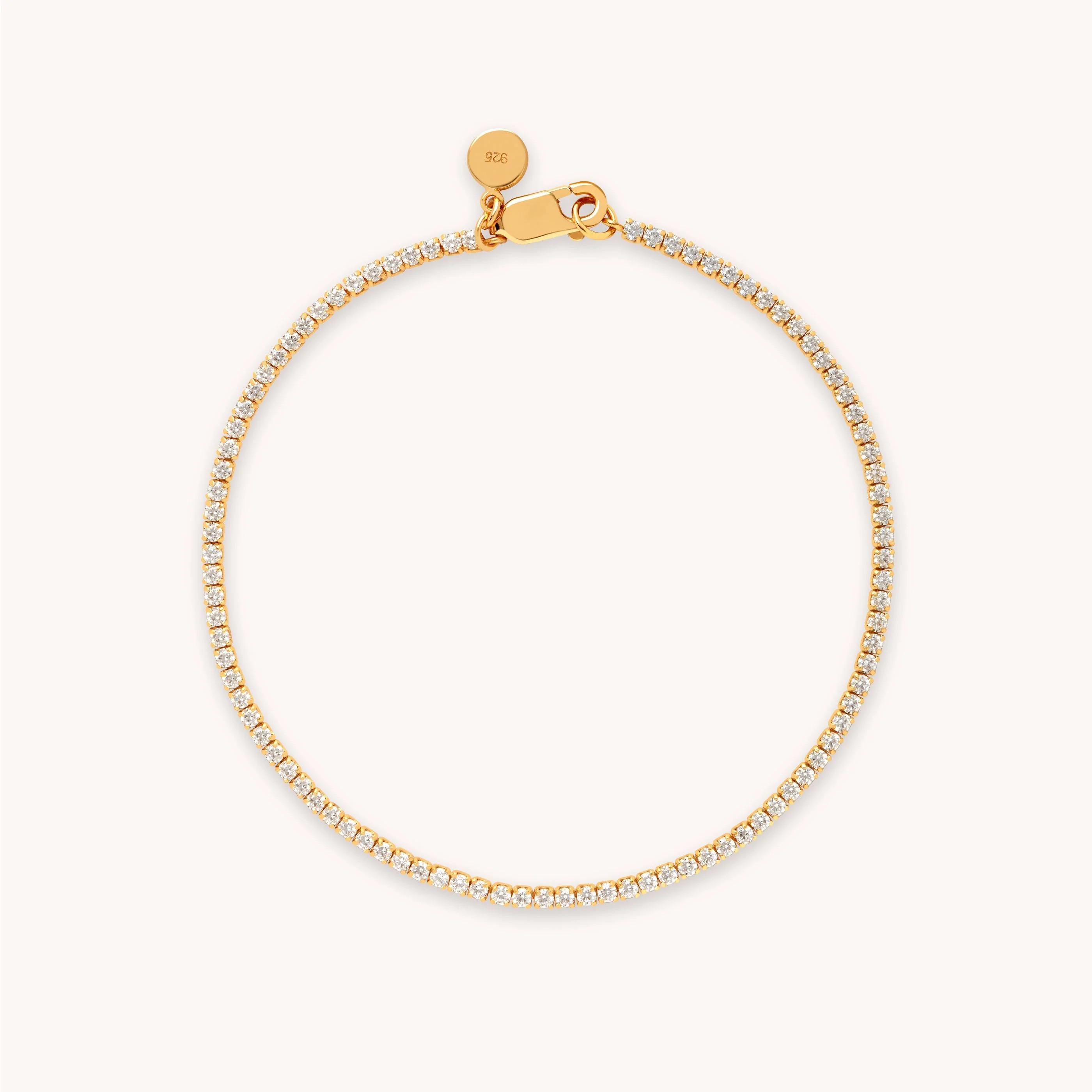 Gold Tennis Chain Bracelet | Astrid & Miyu Bracelets | Astrid and Miyu