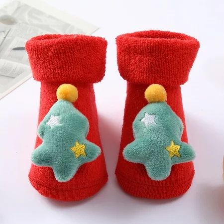 Cozy Warm Slipper Socks For Xmas Gift Christmas Socks Fall Non-slip Socks Cotton Clothing With Grip  | Walmart (US)