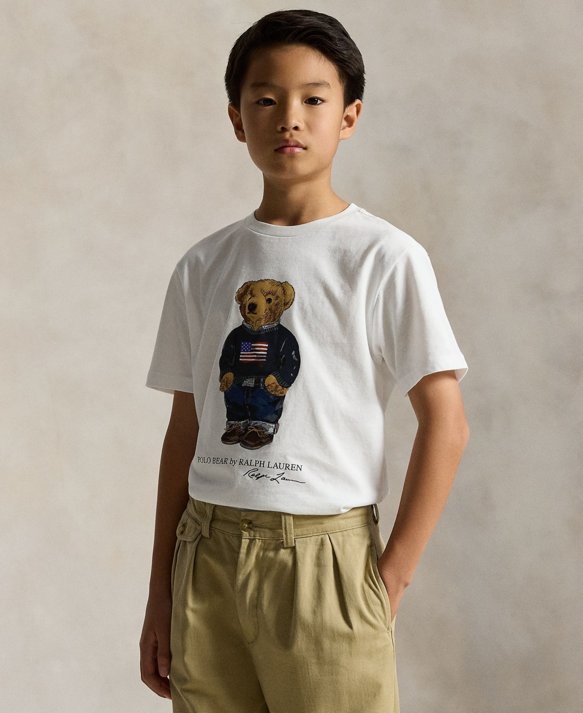 Polo Ralph Lauren Big Boys Polo Bear Jersey T-Shirt - White core bear | Macy's
