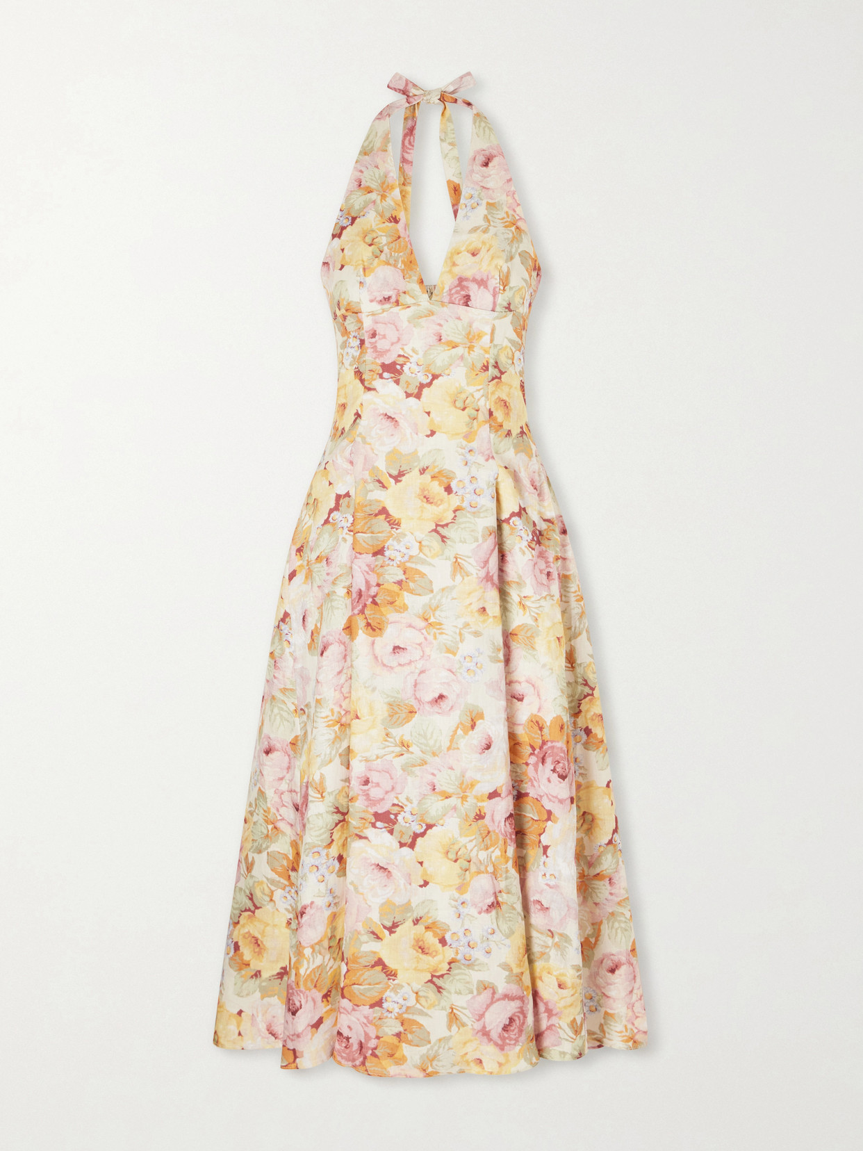 Faithfull - Murano Floral-printed Linen Midi Dress - Multi | NET-A-PORTER (US)