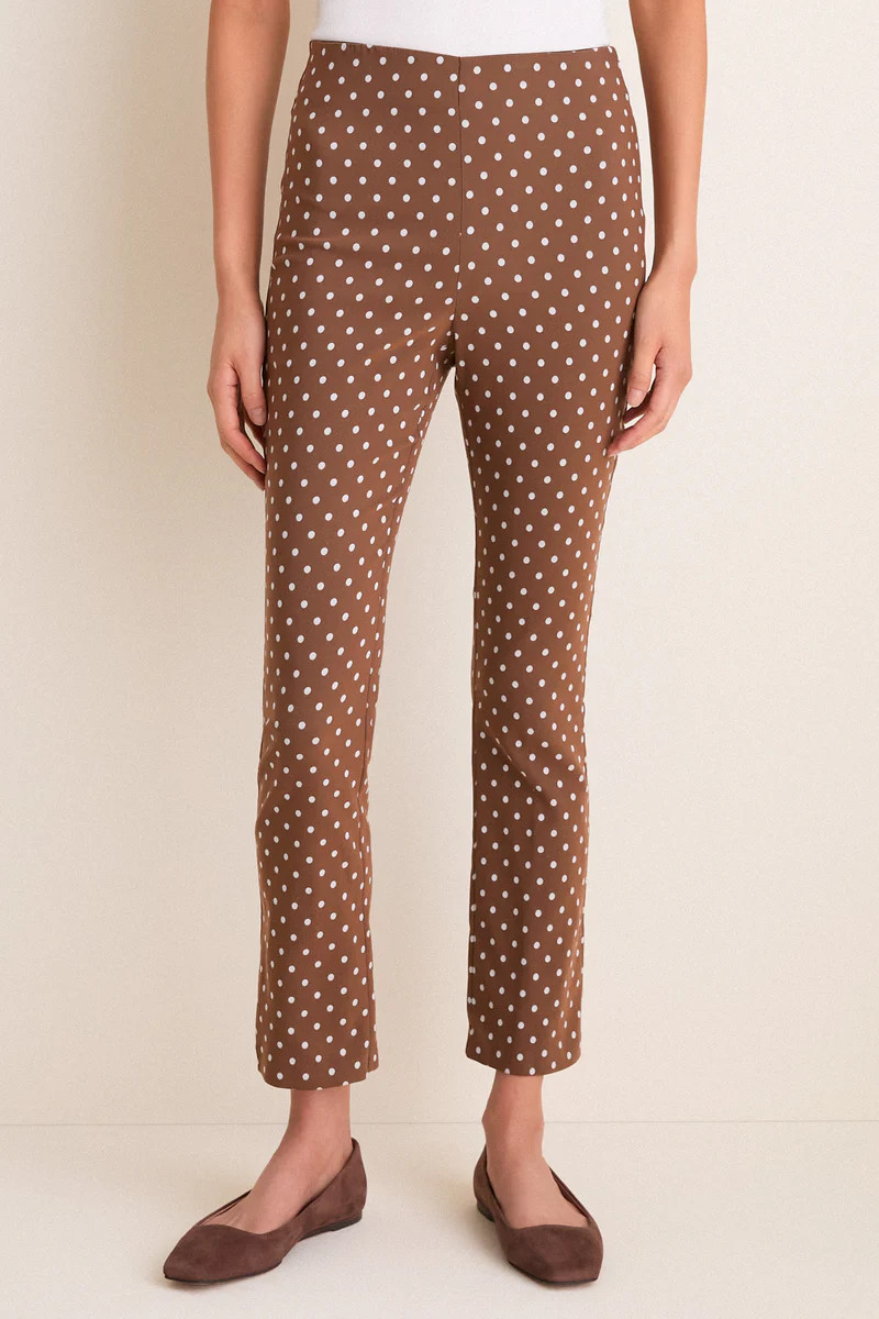 Cocoa Dot Stretch Jacquard Ashford Pants | Tuckernuck (US)