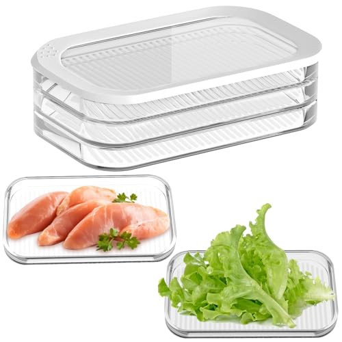 HUSPUR Japanese Deli Meat Container for Fridge,Lunch Meat Container for Refrigerator,Deli Containers with Lids - Stackable Food Storage Boxes for Cold Cuts,Bacon,Meal Prep Containers 18.6 OZ | Amazon (US)