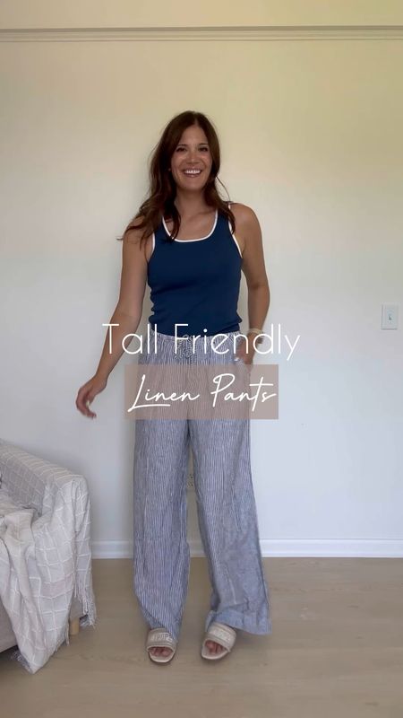 I have been eyeing this first pair of pants for WEEKS and had accepted they wouldn’t work since they only come in one length, but after reading all of the reviews saying they are too long I took a chance and OMG-they are incredible! The second pair is a bit dressier, comes in 4 colors, and is a long length! I am wearing a large in the first pair and a 10 long in the second.

Target pants, linen blend pants, tall linen blend pants, long pants, target linen pants 

#LTKSeasonal #LTKFindsUnder50 #LTKVideo