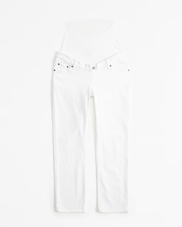 Women's Maternity Ankle Straight Jean | Women's Clearance | Abercrombie.com | Abercrombie & Fitch (US)