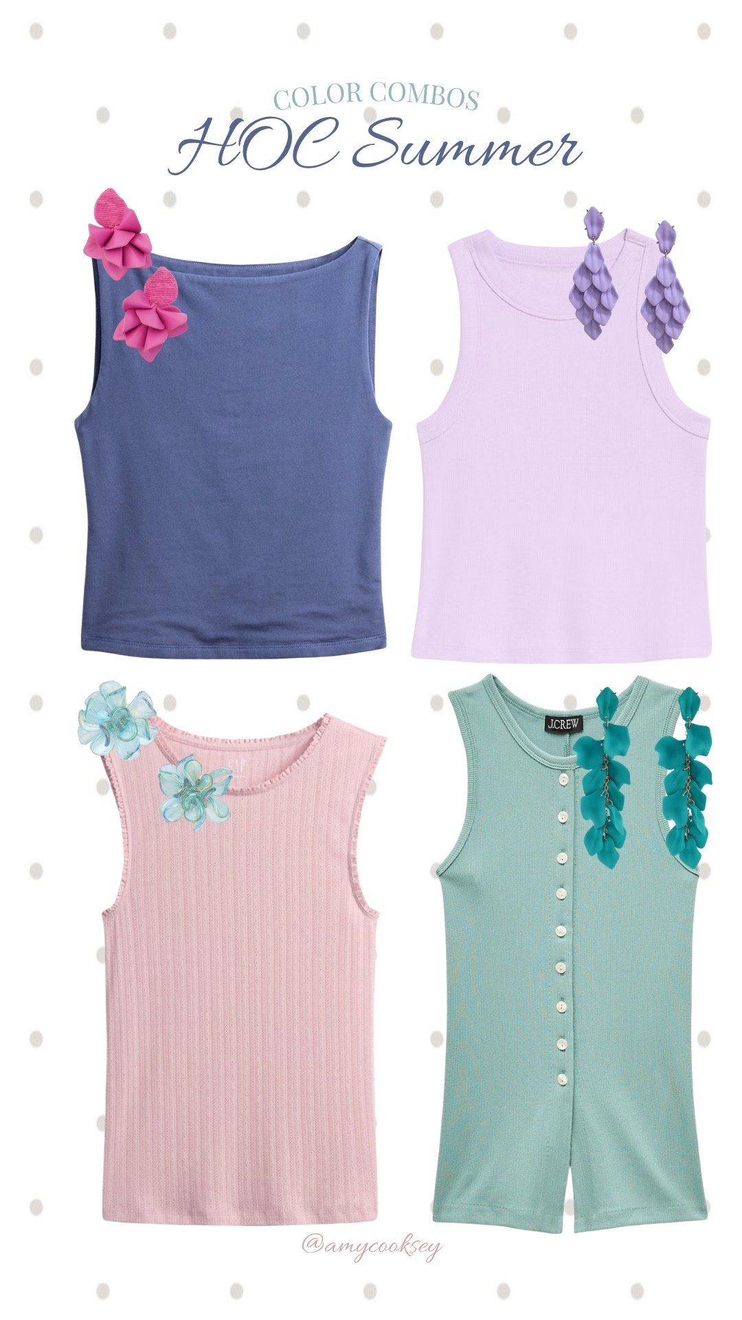 Simple Tank + Statement Earring = The Perfect #HOCSummer combo 

#StyleTip #SummerStyle #ElevatedCasual #ColorCombo 

#LTKWorkwear #LTKOver40 #LTKSeasonal