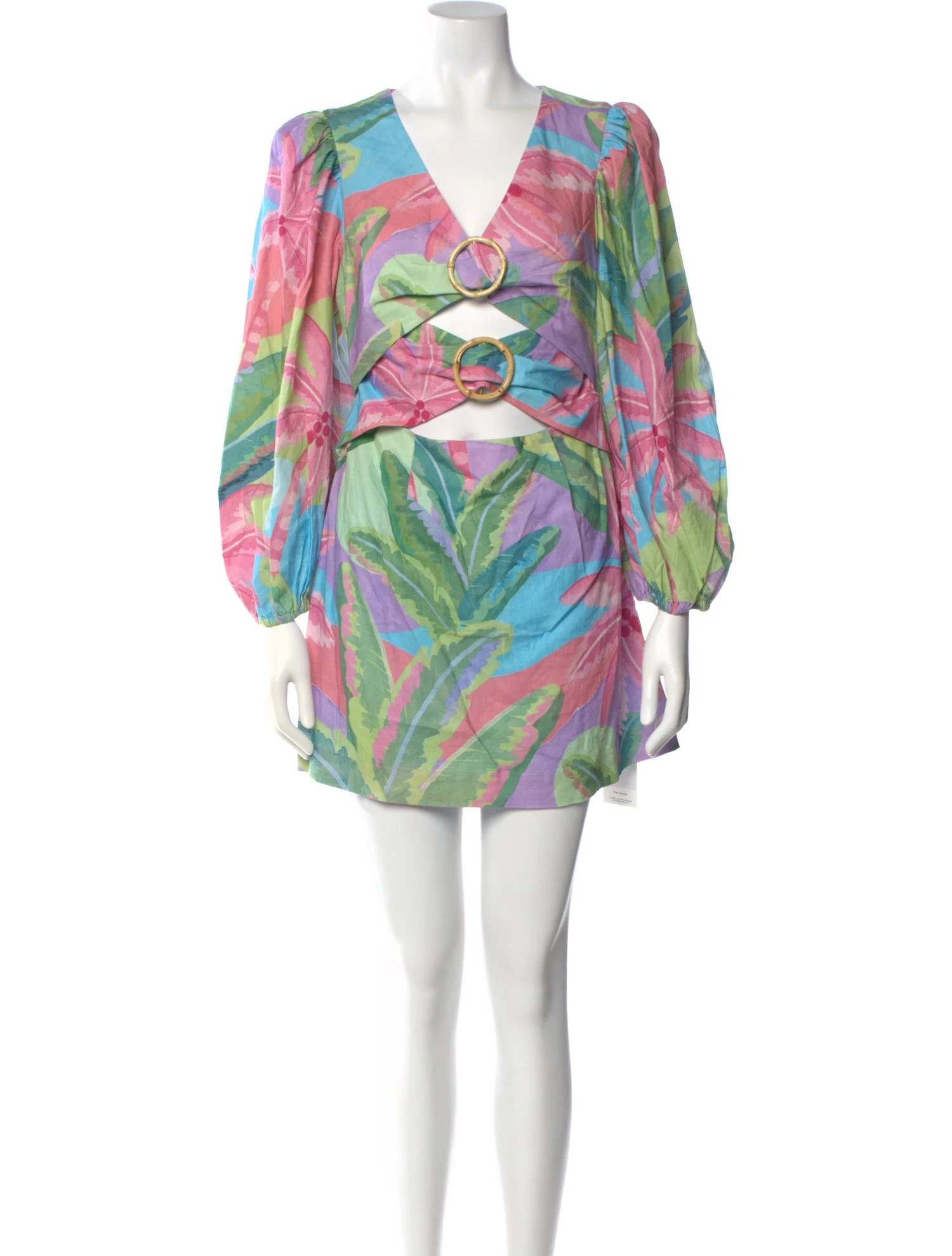 Farm Rio Printed Mini Dress w/ Tags - Pink Dresses, Clothing - WFARM88153 | The RealReal | The RealReal