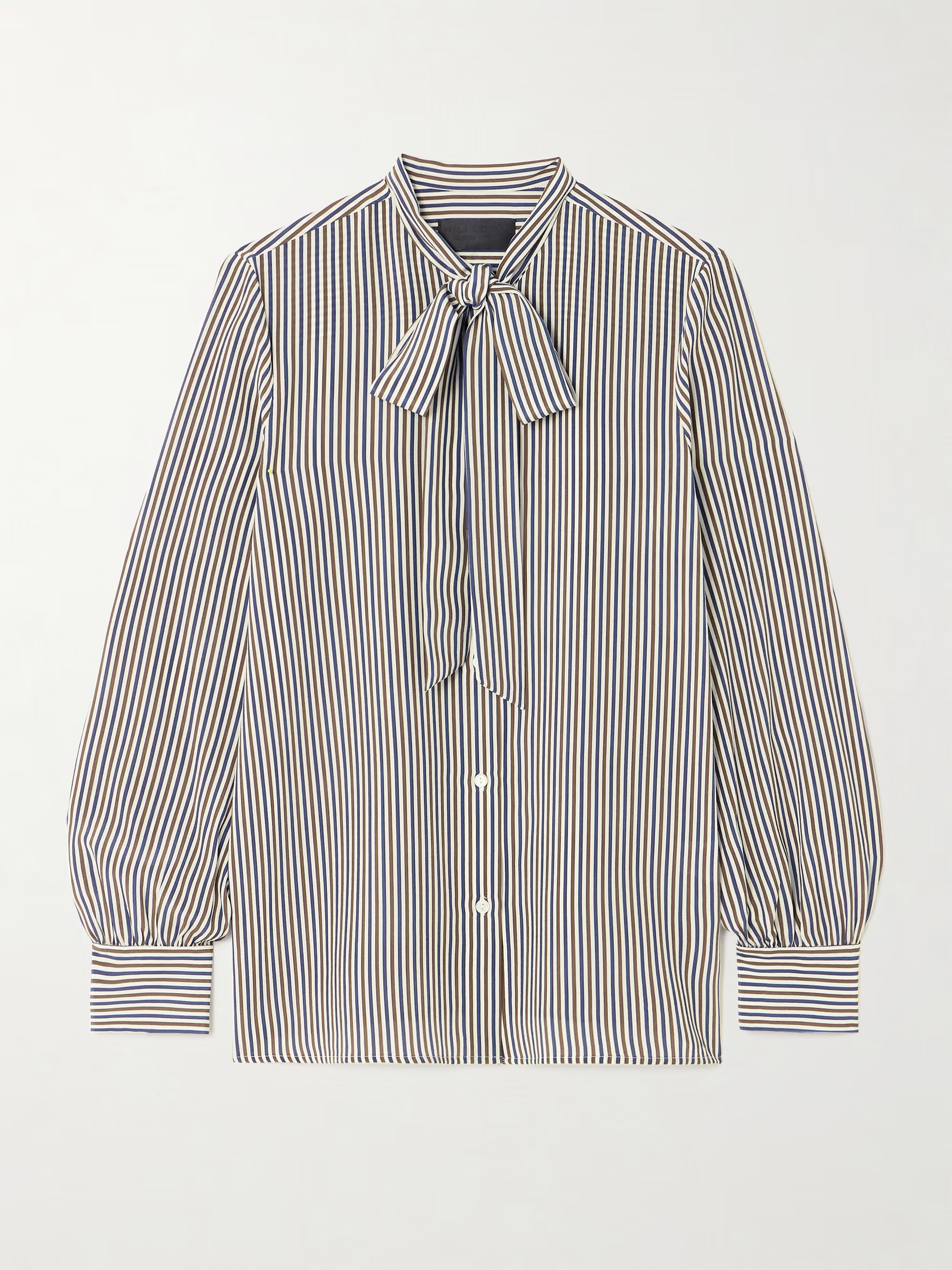 Carina pussy-bow striped silk blouse | NET-A-PORTER (US)