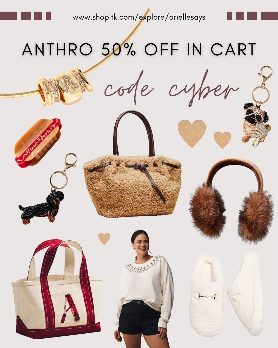 Anthro is having amazing sales and has tons of product that’s 50% off! Use code CYBER at checkout. 

#LTKCyberWeek #LTKGiftGuide #LTKSaleAlert
