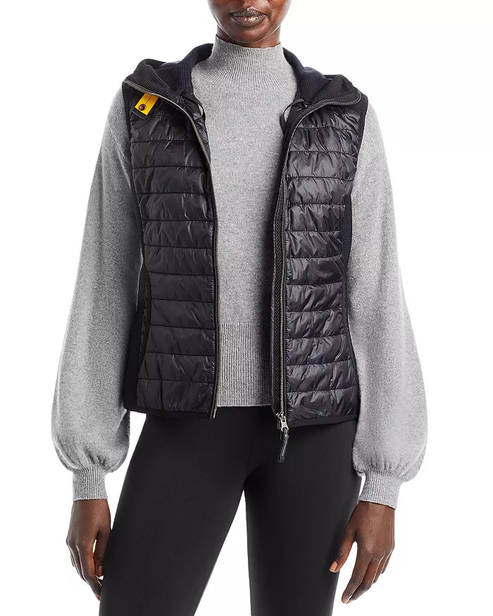 Nikky Hooded Mixed Media Vest | Bloomingdale's (US)