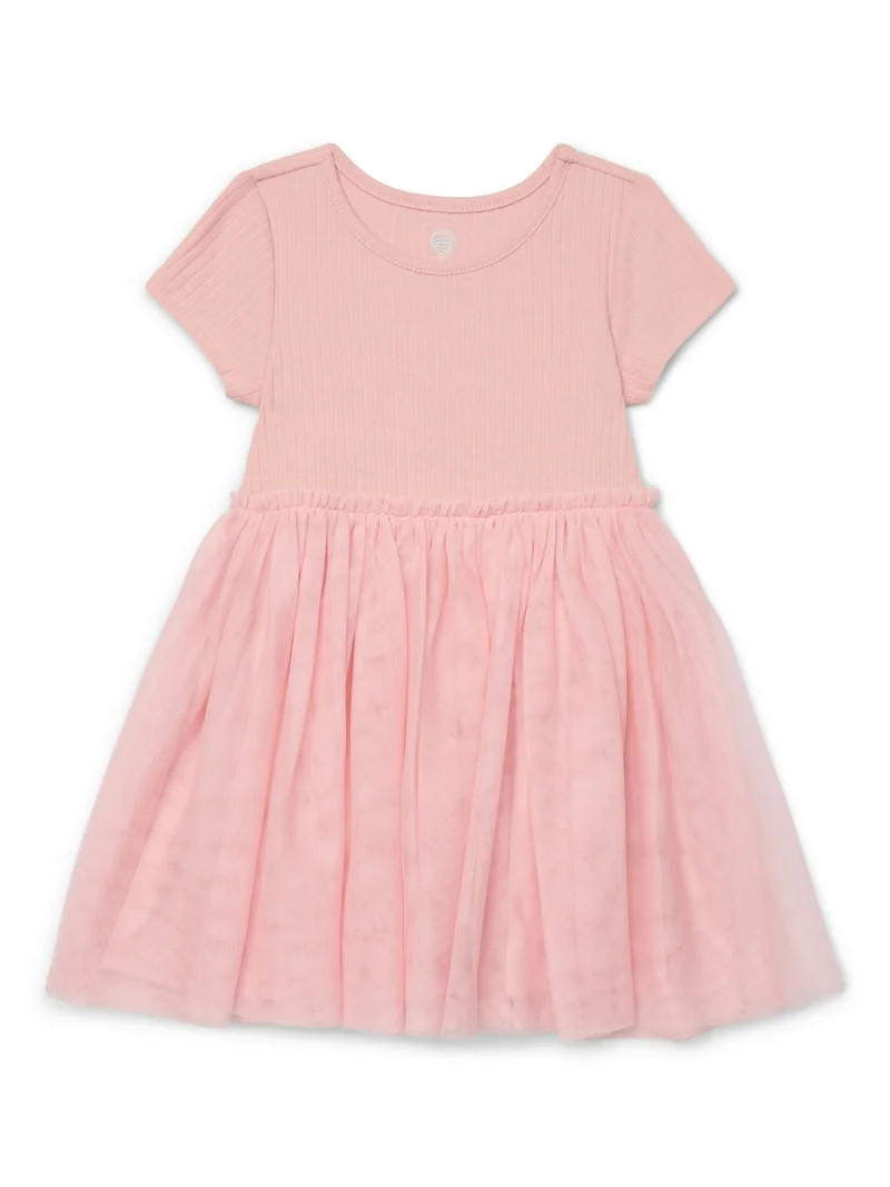 Wonder Nation Toddler Girls Tutu Dress with Short Sleeves, Sizes 12M-5T - Walmart.com | Walmart (US)
