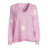 Dreamers by Debut Womens Oversized V-Neck Long Sleeve Pullover Sweater - Walmart.com | Walmart (US)