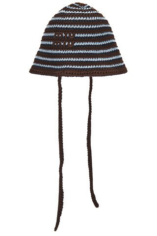 Miu Miu Cotone Crochet Riga Hat in Blue | FWRD 