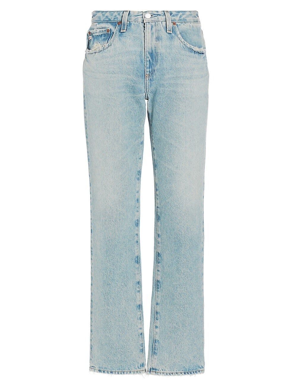 AG Jeans Remy Low-Rise Distressed Straight-Leg Jeans | Saks Fifth Avenue
