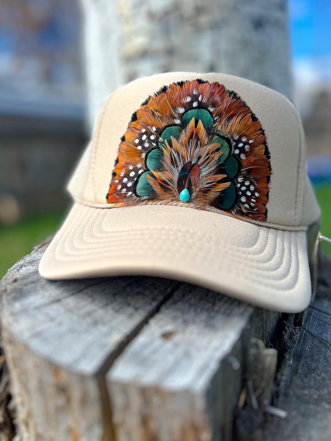 Feather Trucker Hat - Etsy | Etsy (US)