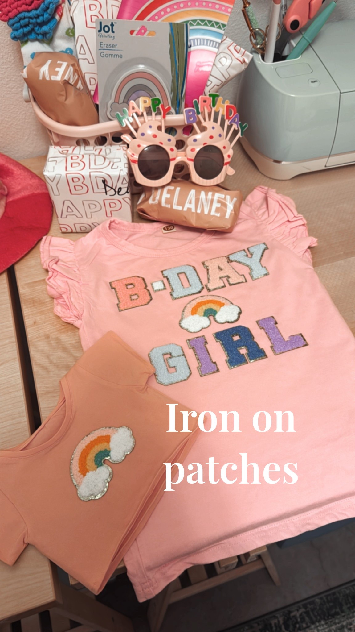 Iron on rainbow patches 

#LTKParties #LTKFamily