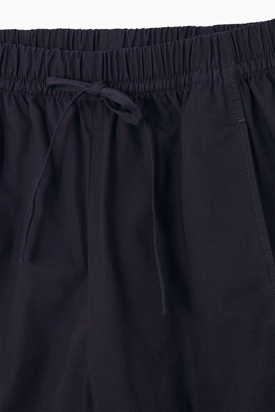 ELASTICATED BARREL-LEG TROUSERS - NAVY - COS | COS (EU)