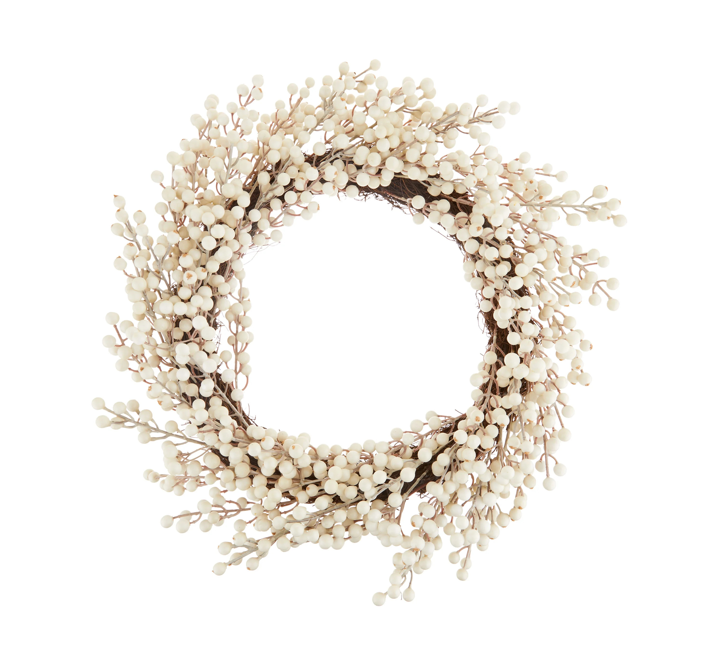 White Ilex Berry Artificial Christmas Wreath, 24 in x 24 in, by Holiday Time | Walmart (US)