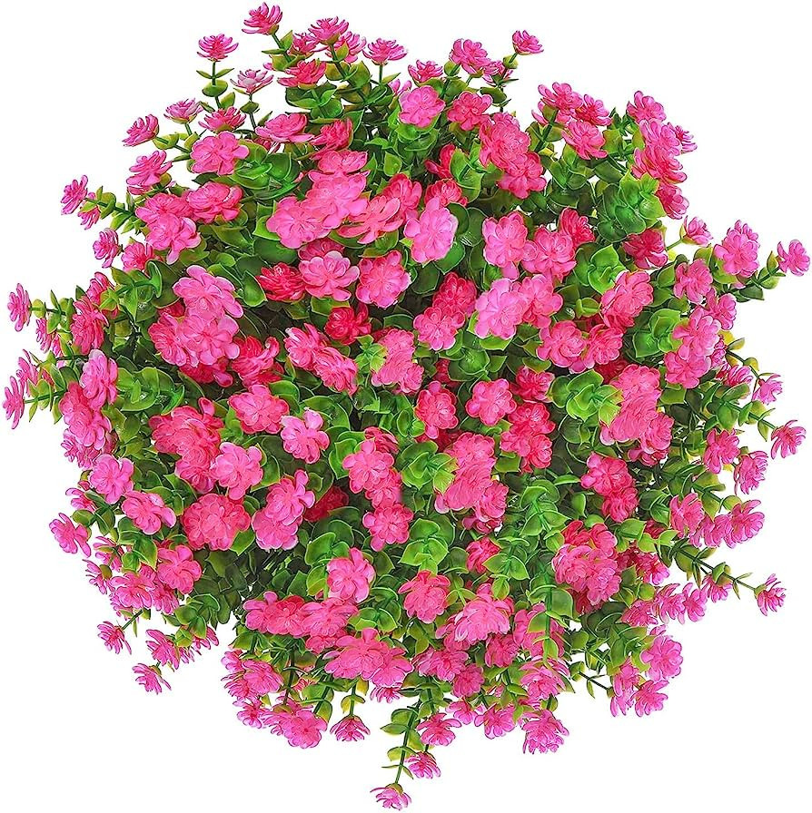 Momkids 10pcs Artificial Flowers Fake Outdoor Plants Decoration,Spring Summer UV Resistant Faux O... | Amazon (US)