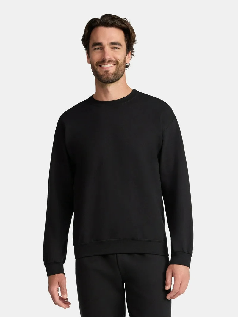Athletic Works Men's and Big & Tall Men's Fleece Crewneck Sweatshirt, Sizes XS-5XLT | Walmart (US)