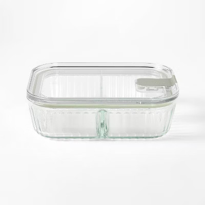 Divided Bento Glass Meal Prep Food Storage Container - Figmint™ | Target
