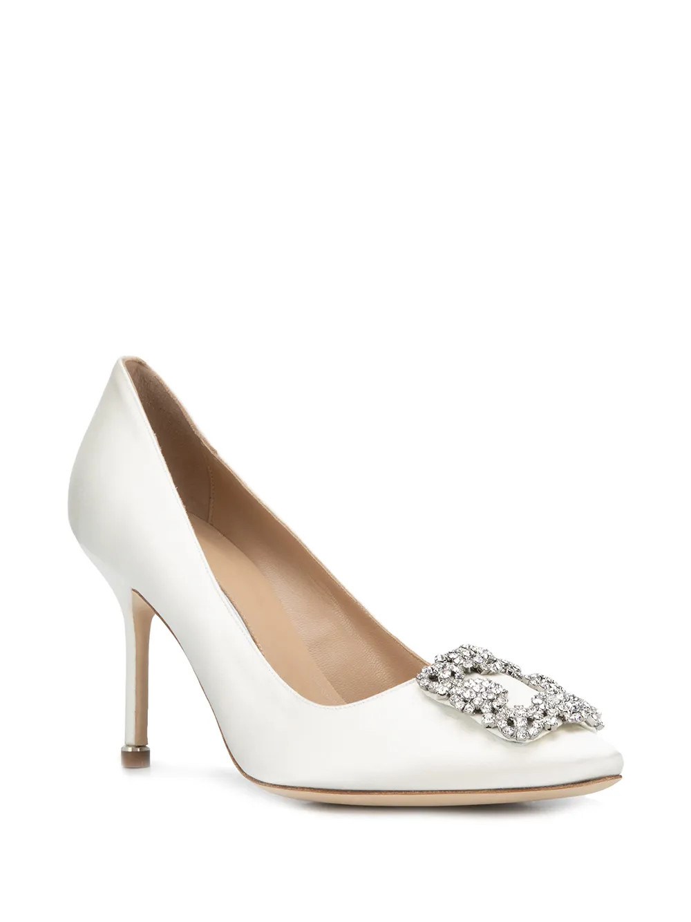 Manolo Blahnik Hangisi Buckle Pumps - Farfetch | Farfetch Global