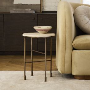 Fay Travertine Side Table (13.5") | West Elm (US)