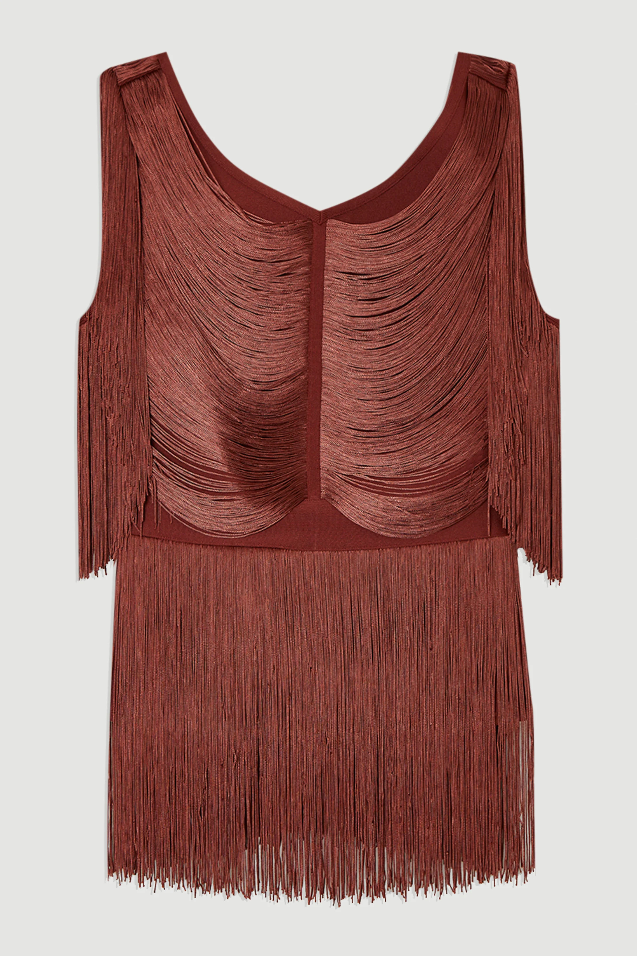 Draped Fringe Knitted Top | Karen Millen AUS